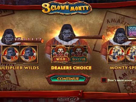Hướng dẫn cách chơi slot 3 Clown Monty tại M88