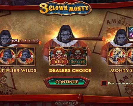 Hướng dẫn cách chơi slot 3 Clown Monty tại M88